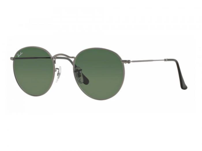 rb3447 rayban round matte gunmetal with green lenses