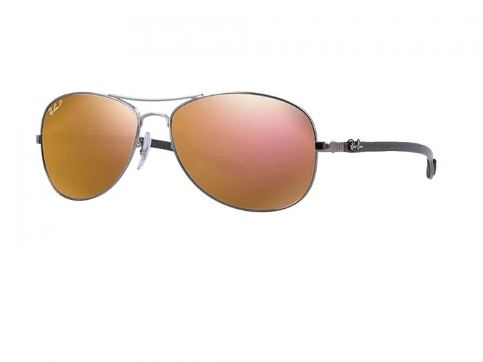 rb8301004n3tq rayban carbon fibre gunmetal  gold mirror polarised