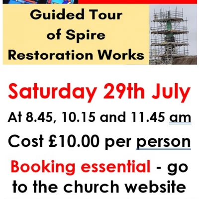 record 54guided tours of spire restoration works