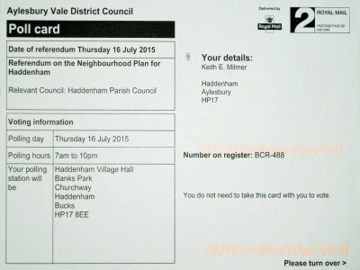 referendum polling card