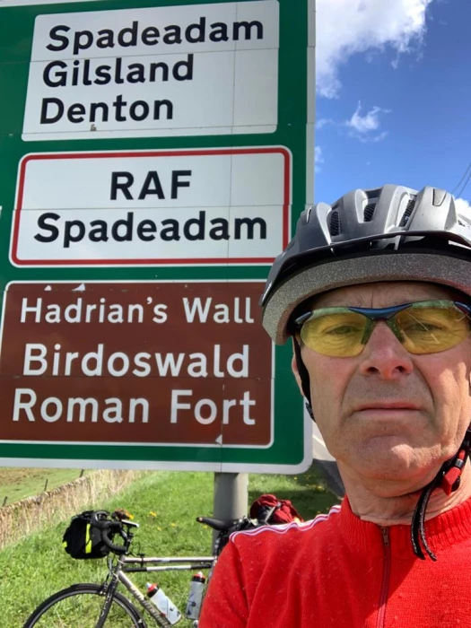 revd john kime  hadrians wall  19 may climate change cycle ride