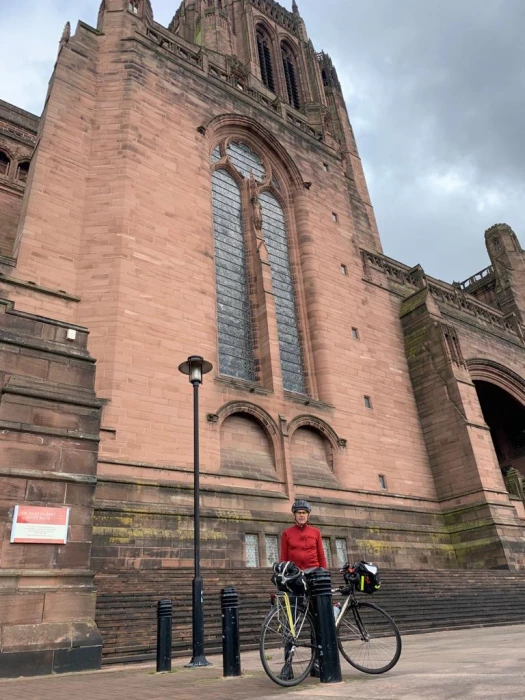 revd john kime  liverpool cathedral c of e climate change cycle ride  15 may 21