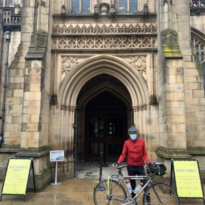 revd john kime  manchester cathedral 17 may  climate change cycle ride