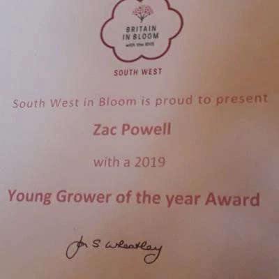 rhs sw in bloom awards 11th oct 2019 13 zac powell certificate