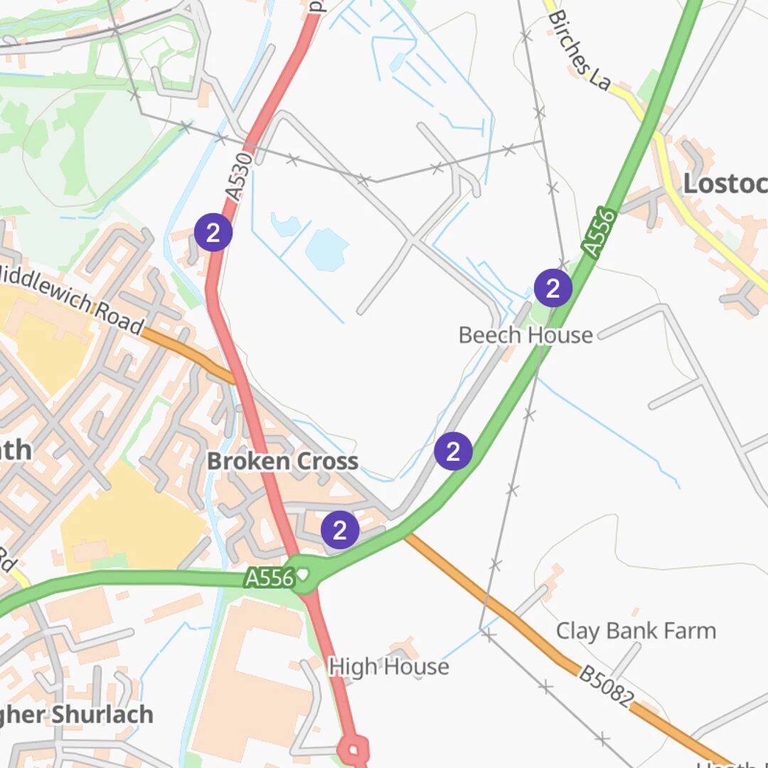 rudheath and lostock greendheath and lostock green a556