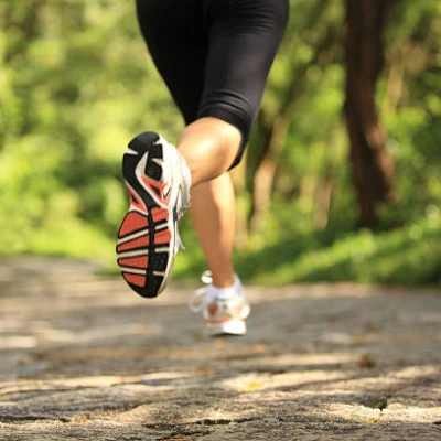 running feet