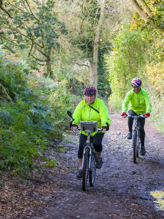sandstone ridge   cyclers in autumn 8