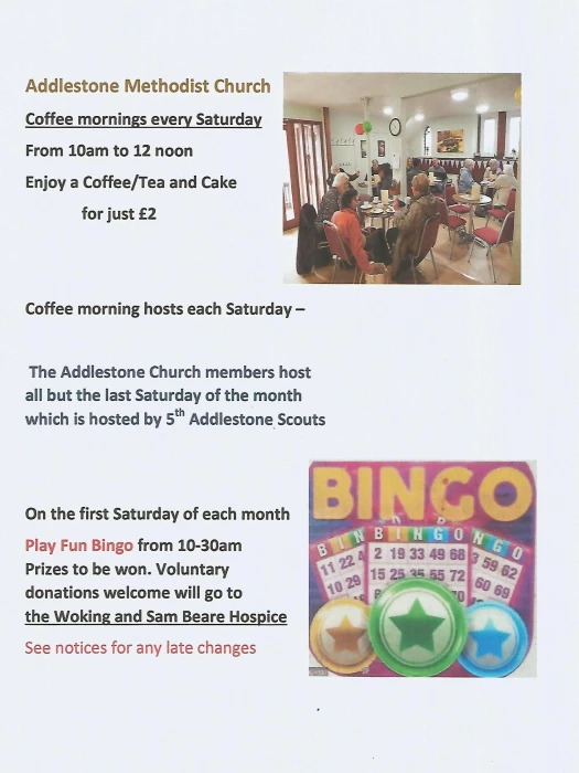 saturday coffee mornings  fun bingo