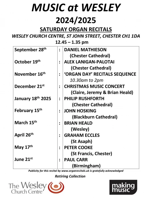 saturday organ recitals