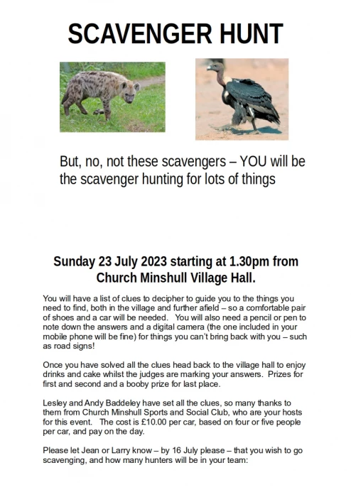 scavenger hunt 2023