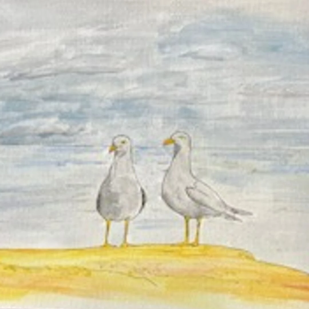 seagulls painting holiday at home july 2025