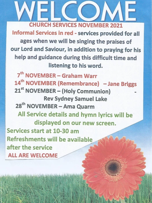 services in november 2021