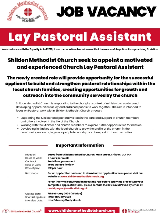 shildon lay pastoral assistant