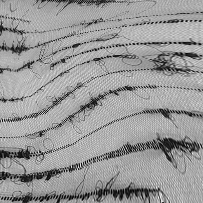 silk scribble on loom warped