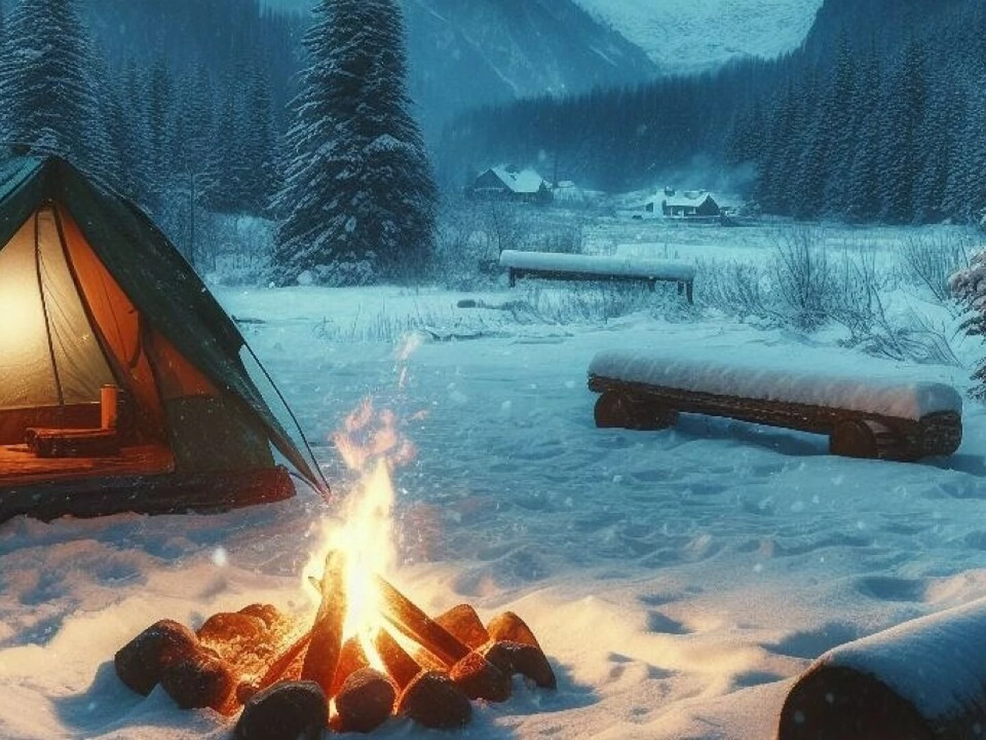snow camping