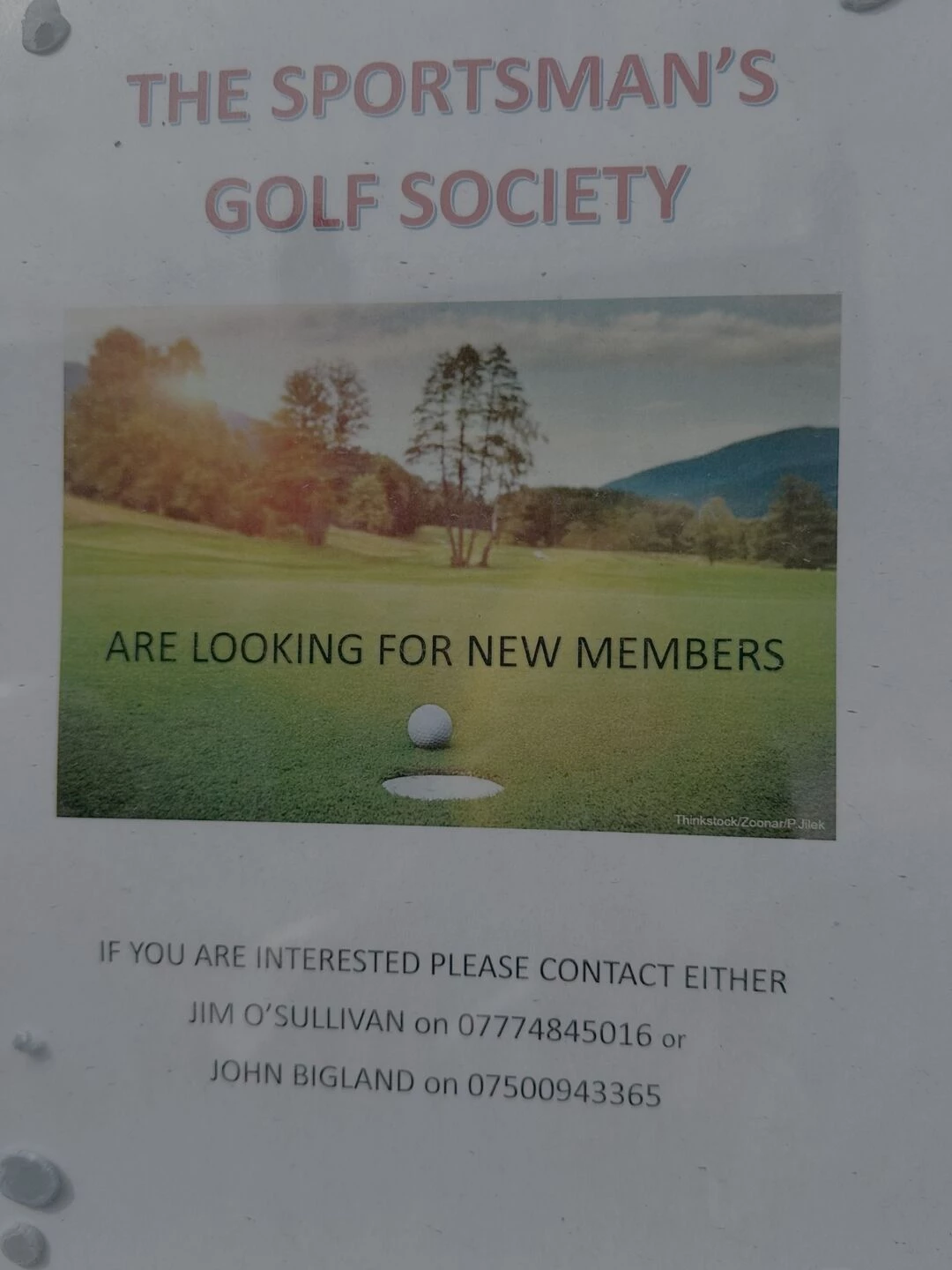 sportsmans golf society