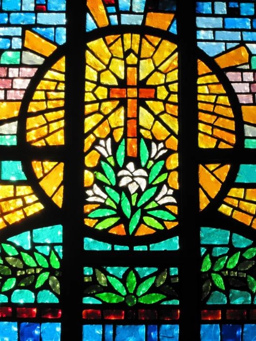 stained glass cross