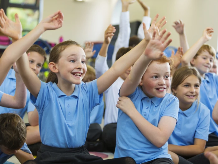 stock image   schoolchildren