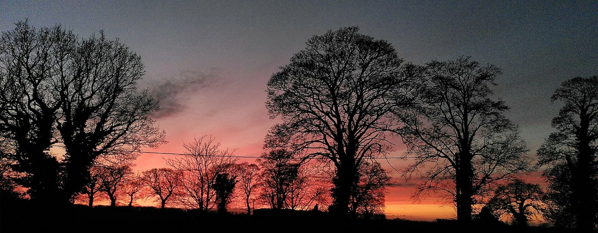 sunset over audlem