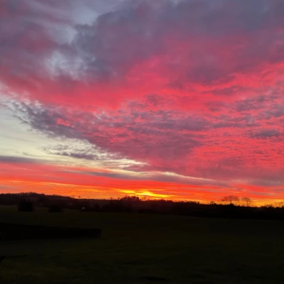 sunset over swanbach
