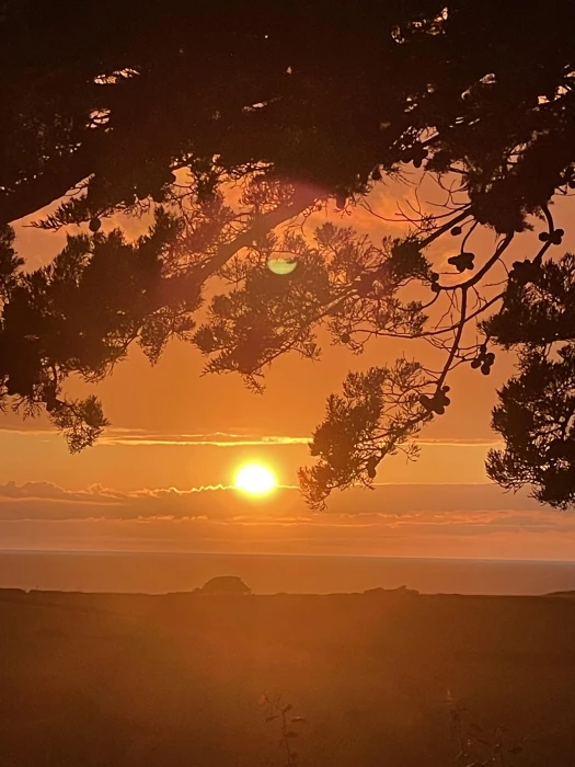 sunset over west wales