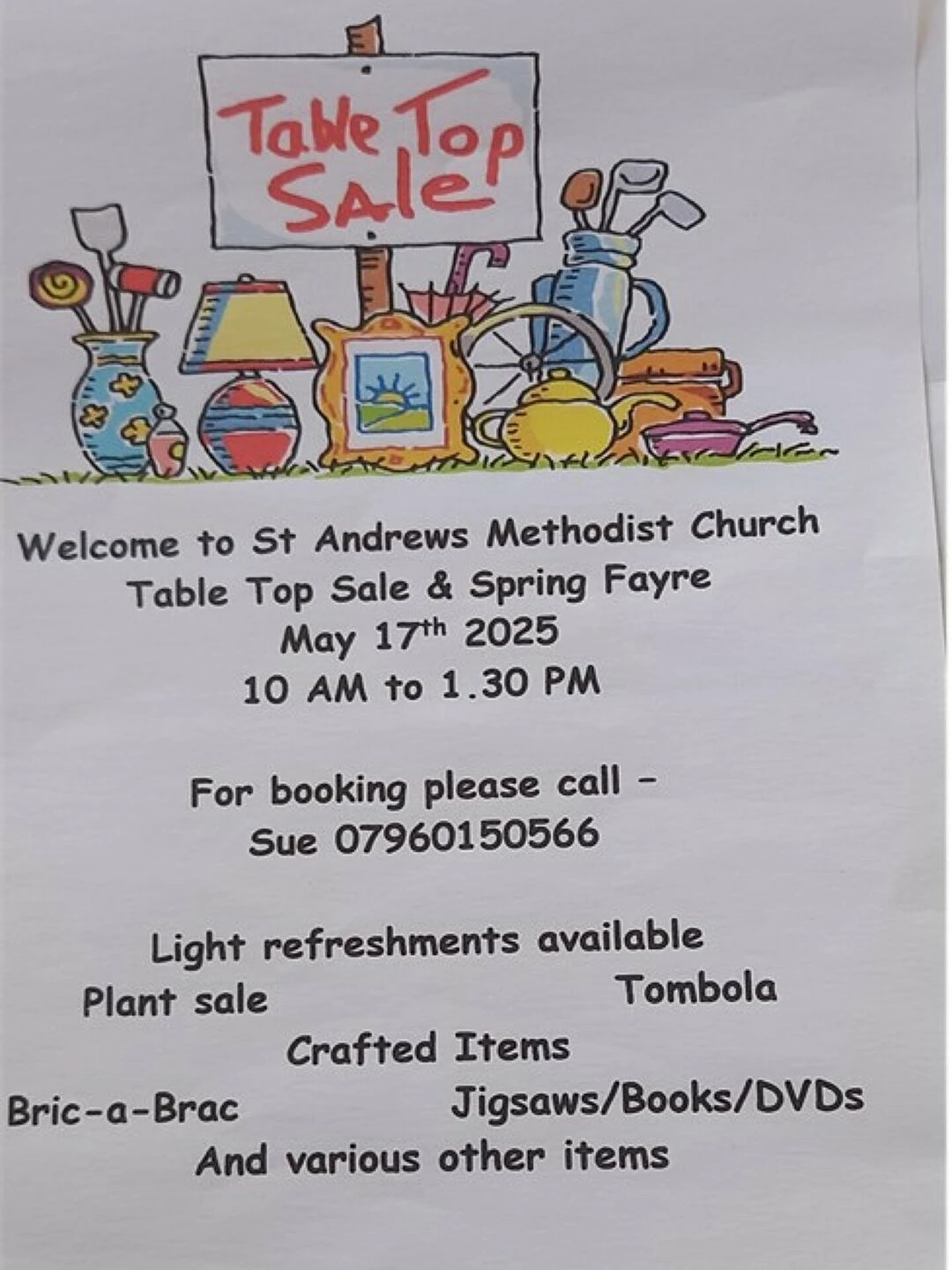 table top sale amp spring fayre may 2025