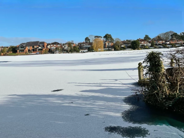 the mere covered in snow