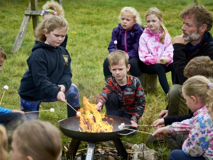 toasting marshmallows