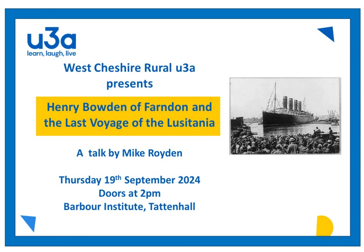 u3a september talk