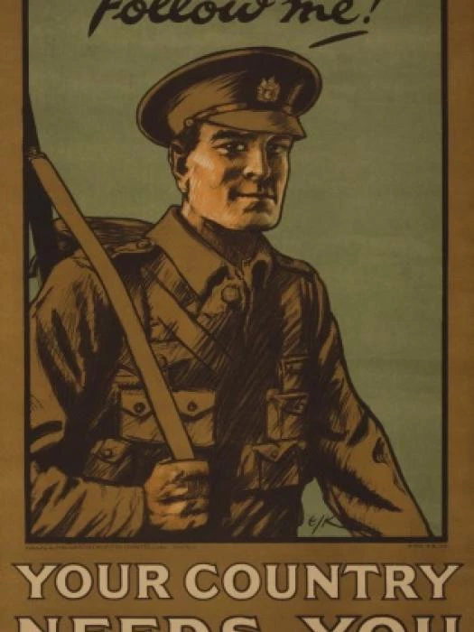 vintage ww1 poster follow me your country needs you