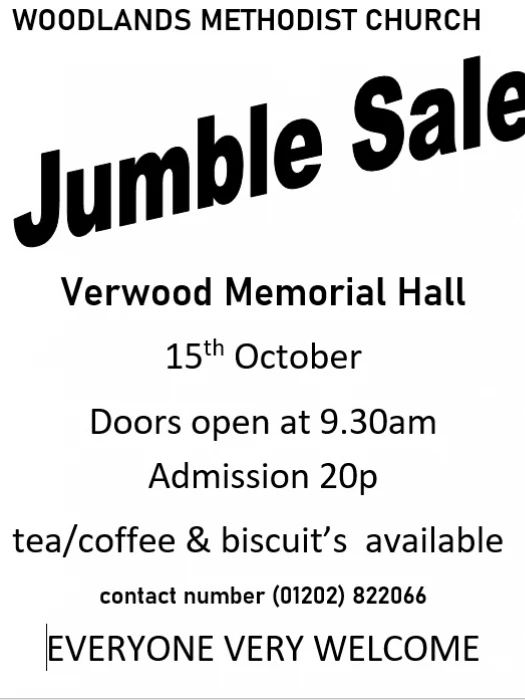 woodlands jumble sale