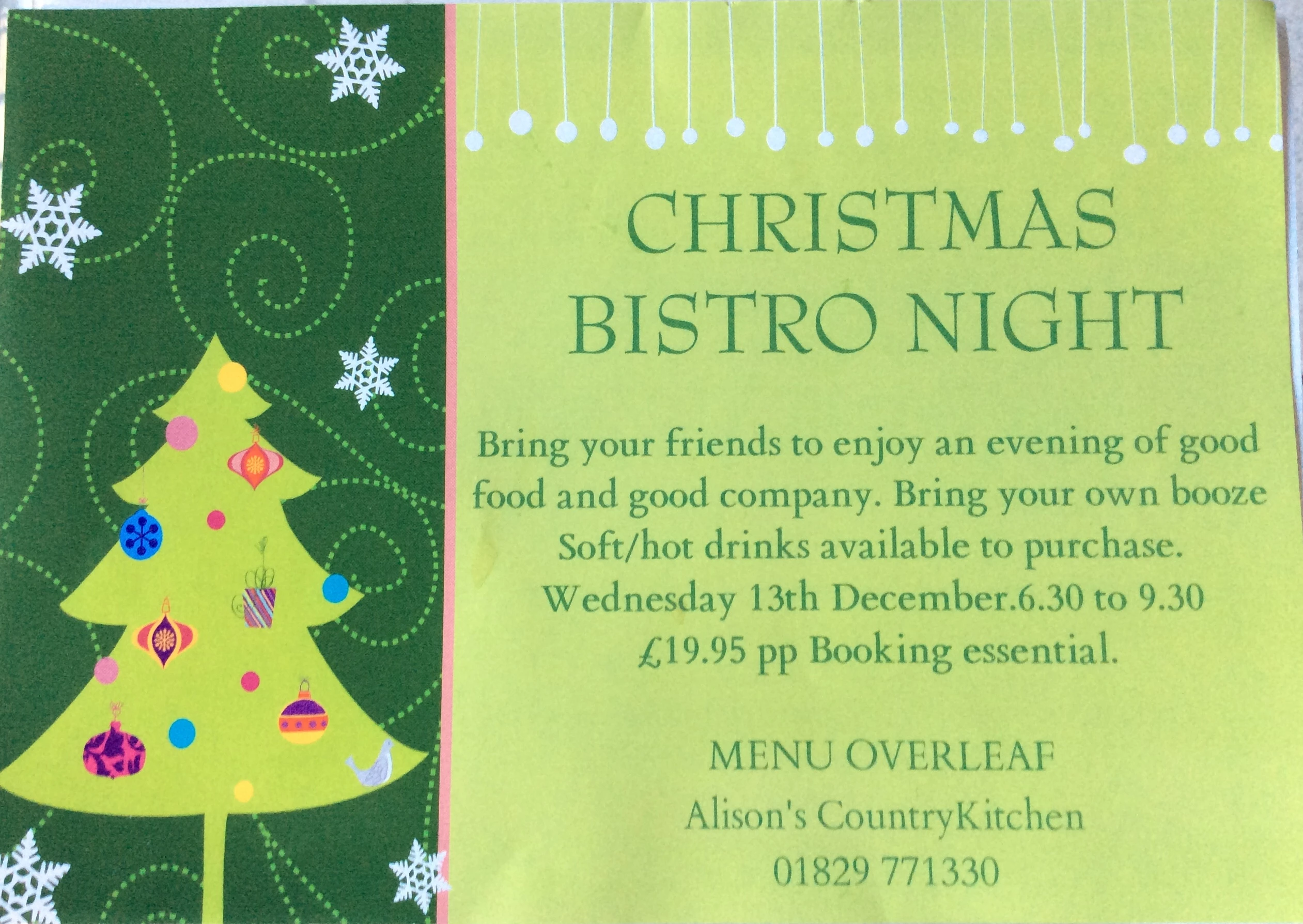 xmas bistro night